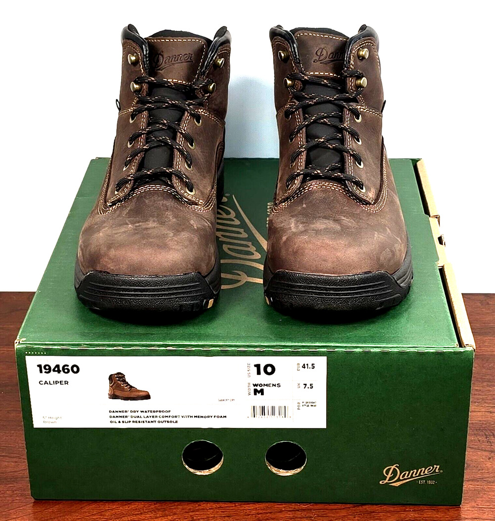 Danner Womens Size 10M Caliper 5" Brown Leather Waterproof Work Boots 19460 USA